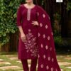 Ossm Shagun Viscose Roman Silk Kurti With Bottom Dupatta