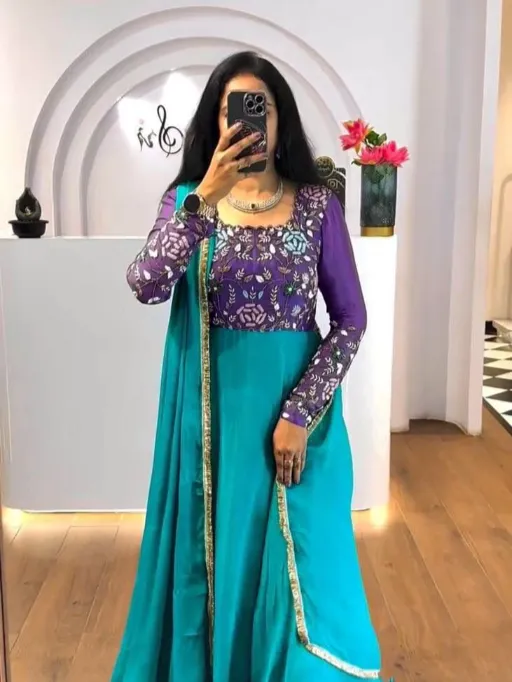 PC-512 Readymade Prisha Creation Chinon Embroidered Gown