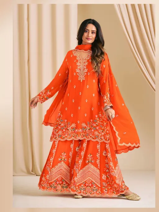 Radha Karwa Wholesale Chinon Embroidered Salwar Suit Collection - Image 5