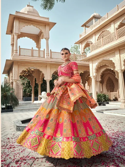 Rayol Vrindavan Vol 59 Banarasi Silk Designer Lehenga Choli Collection - Image 6