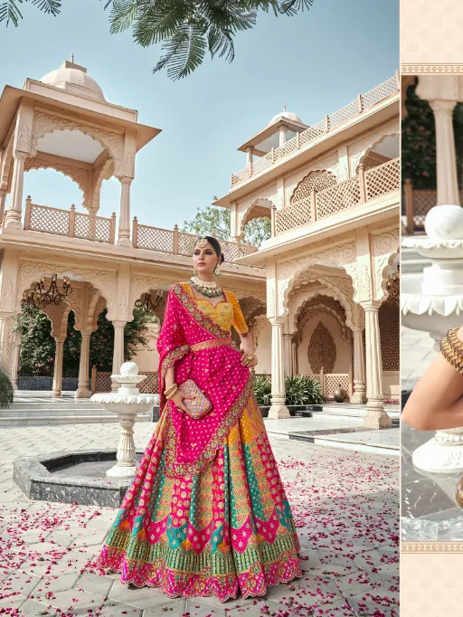 Rayol Vrindavan Vol 59 Banarasi Silk Designer Lehenga Choli Collection - Image 7