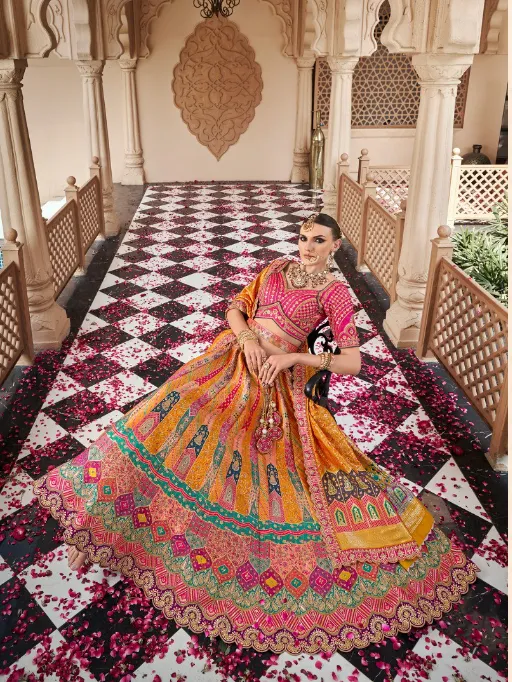 Rayol Vrindavan Vol 59 Banarasi Silk Designer Lehenga Choli Collection - Image 8