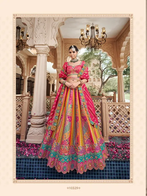 Rayol Vrindavan Vol 59 Banarasi Silk Designer Lehenga Choli Collection - Image 2