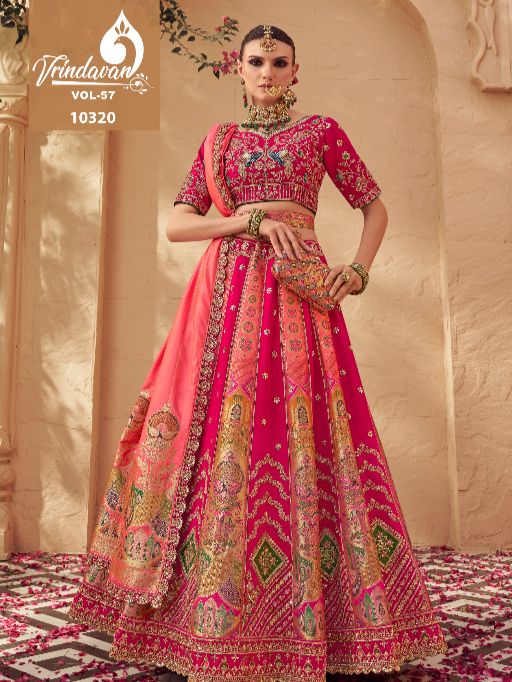 Royal Vrindavan Vol 57 Premium Banarasi Silk Zarkan Lehenga Choli