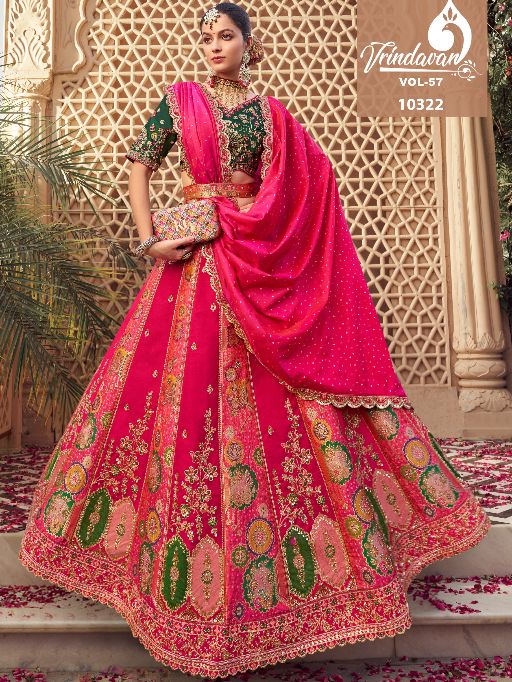 Royal Vrindavan Vol 57 Premium Banarasi Silk Zarkan Lehenga Choli - Image 5