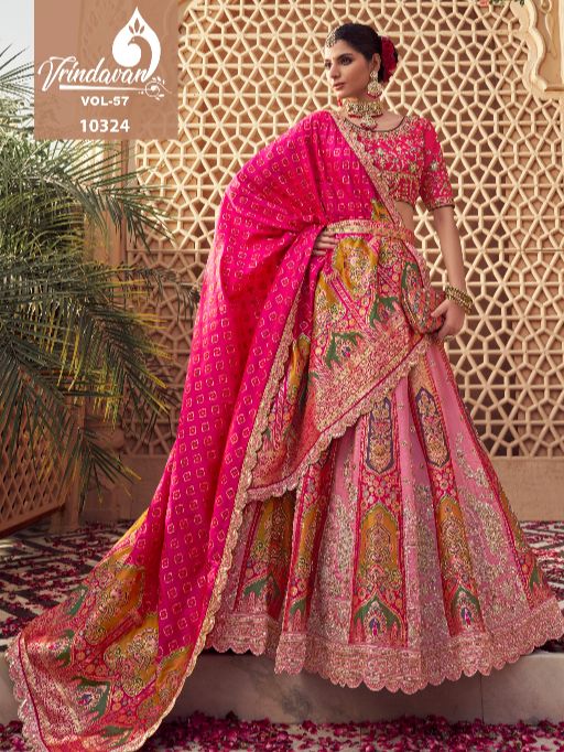 Royal Vrindavan Vol 57 Premium Banarasi Silk Zarkan Lehenga Choli - Image 3