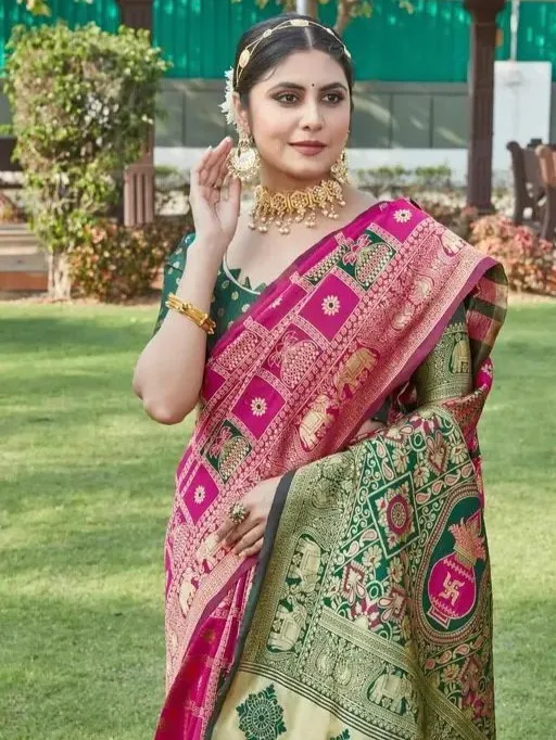 Satani 35015 Banarasi Soft Silk Saree Festival Collection
