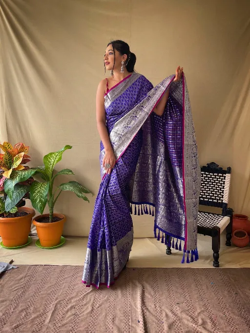 Sctf Khicha Silk Wholesale Woven Traditional Saree Collection - Image 3