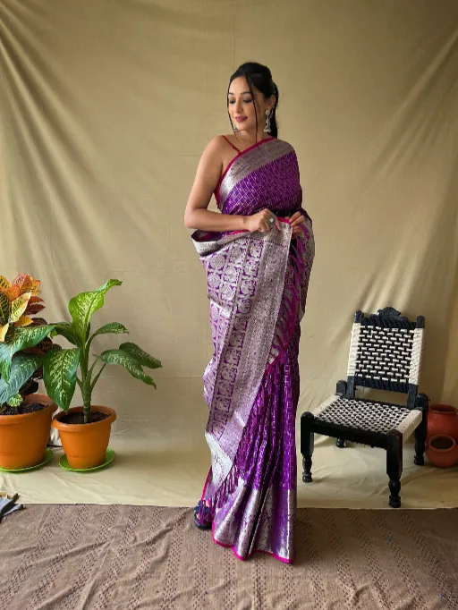 Sctf Khicha Silk Wholesale Woven Traditional Saree Collection - Image 2