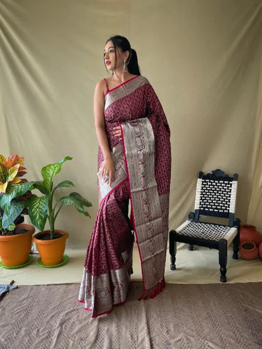 Sctf Khicha Silk Wholesale Woven Traditional Saree Collection