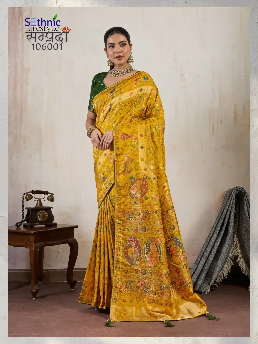 Sethnic Samprada Makhmal Wholesale Soft Silk Zari Saree Collection