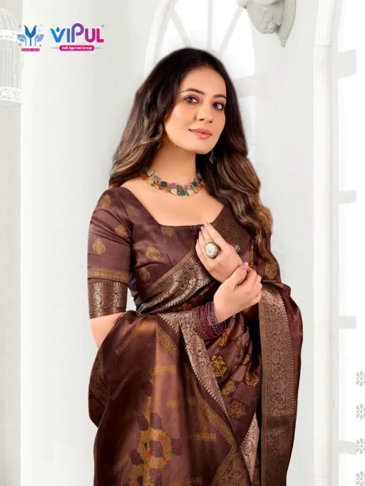 Vipul Angora Silk 913I Wholesale Soft Silk Saree Collection