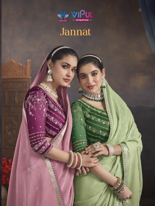 Vipul Jannat Wholesale Organza Saree Collection
