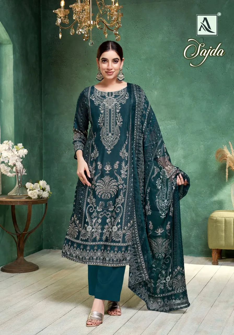 Alok Sajda Viscose Muslin Designer Printed Dress Material