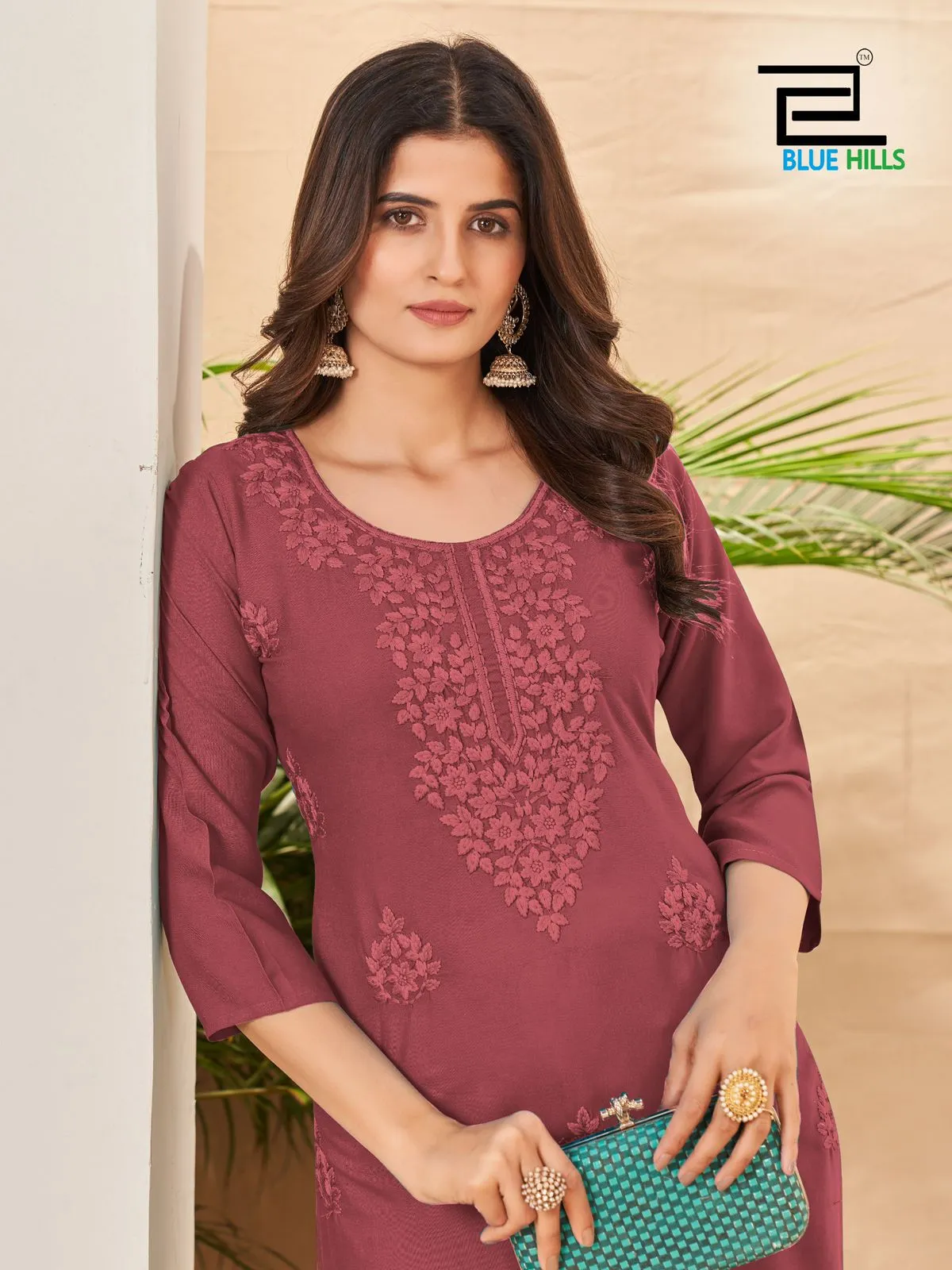 Blue Hills Supriya Nx Rayon Embroidery Work Kurti