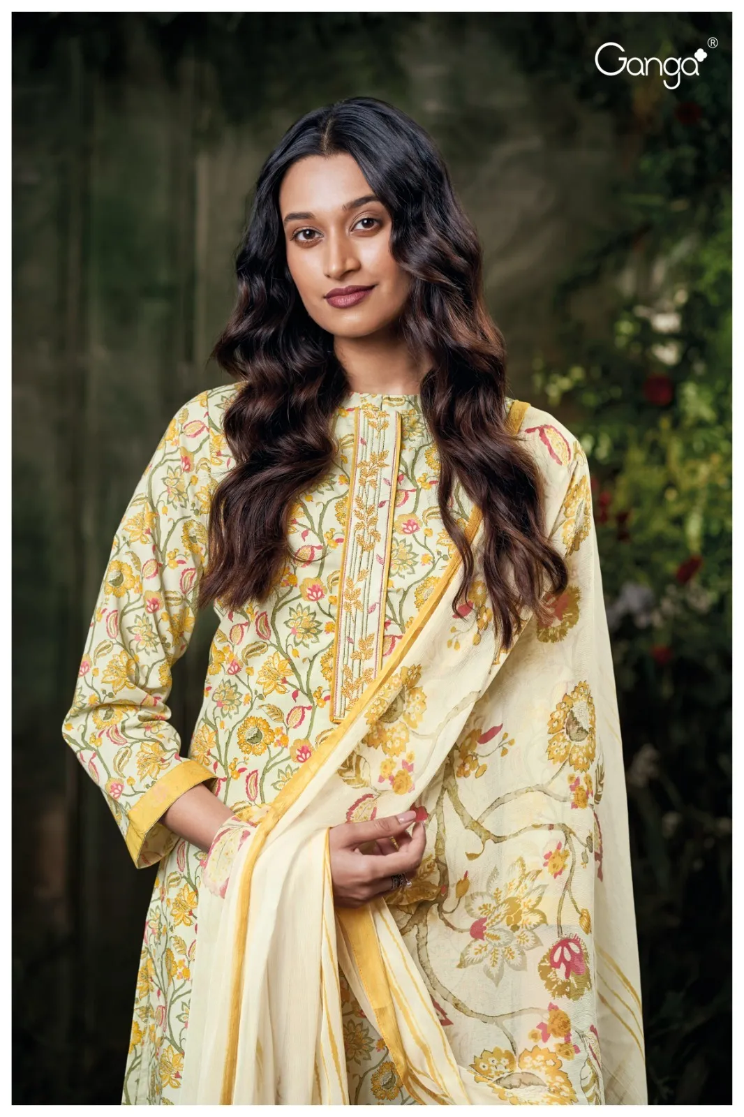 Ganga Maeilis 3854 Pure Wool Pashmina Printed Salwar Suit