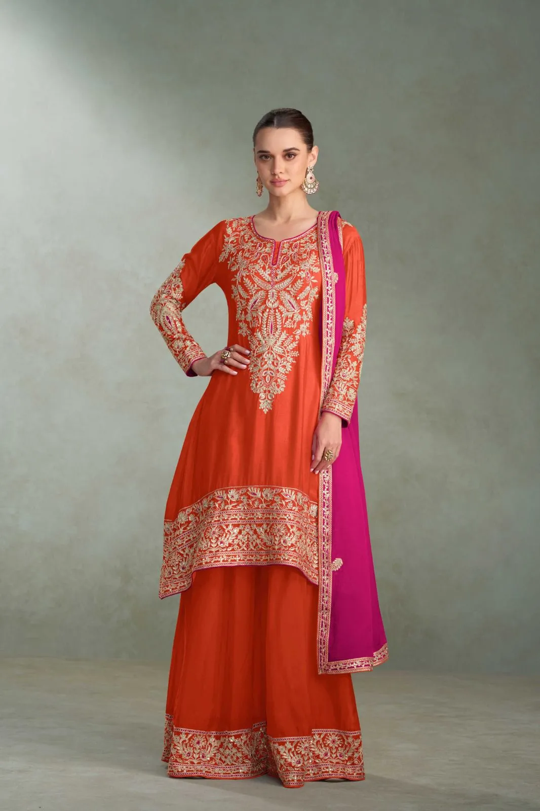 Gulkaya Lavya Real Chinon Designer Festive Wear Suits — Designer Readymade Suits, Vardan Ethnic wholesale from Surat - Gallery Image 2