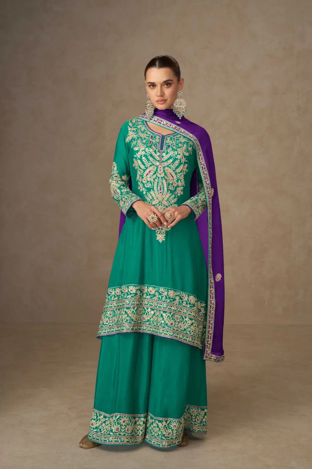 Gulkaya Lavya Real Chinon Designer Festive Wear Suits — Designer Readymade Suits, Vardan Ethnic wholesale from Surat - Gallery Image 4