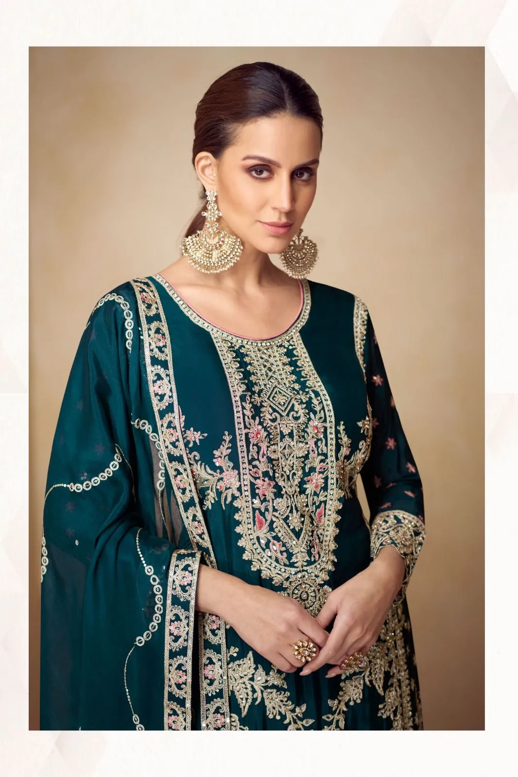 Gulkayra Pahal Chinon Embroidery Work Salwar Suit