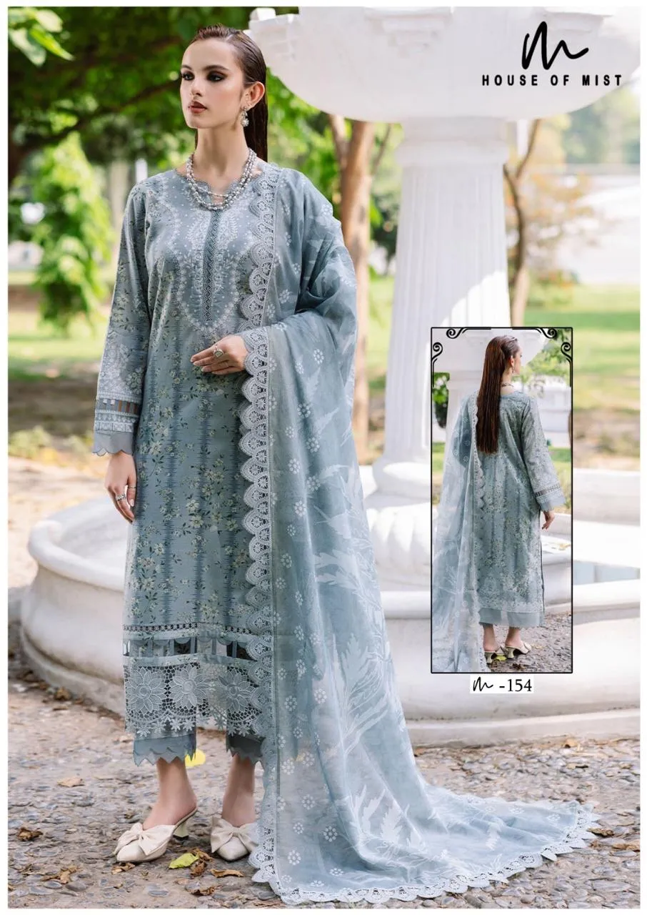 House Of Mist Ghazal Vol 16 Cotton Printed Karachi Dress Material