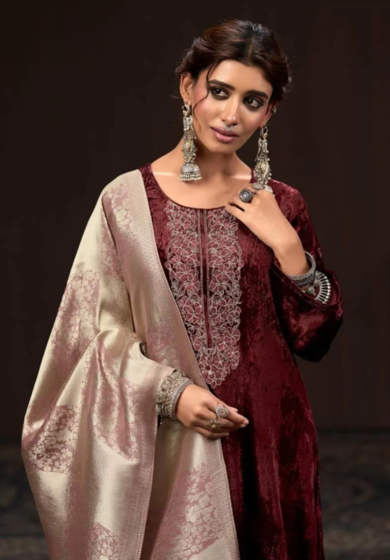 Ibiza Makhmali Viscose Velvet Designer Salwar Kameez Catalog