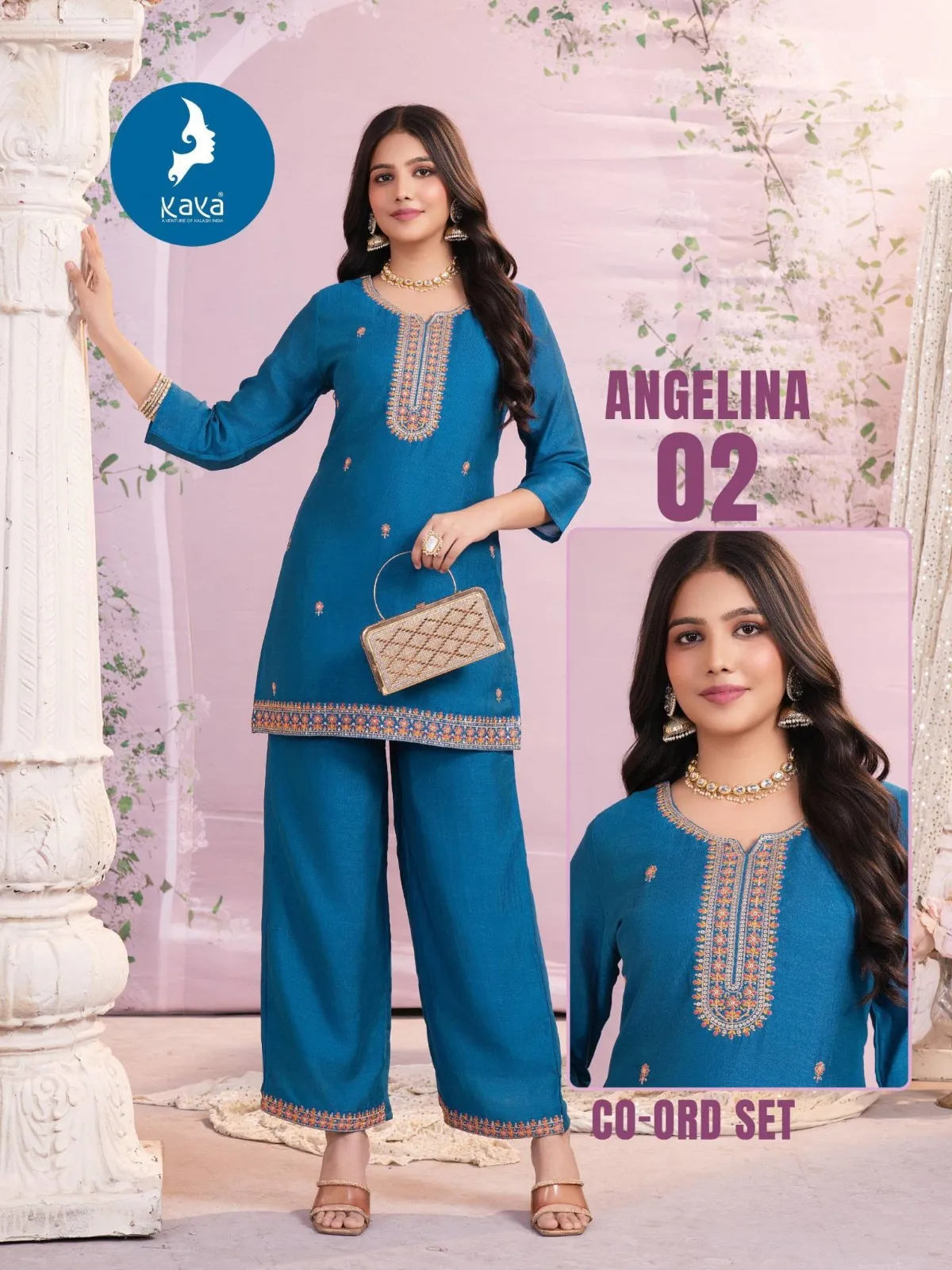 Kaya Angelina Vichitra Co Ord Set Party Wear Catalog