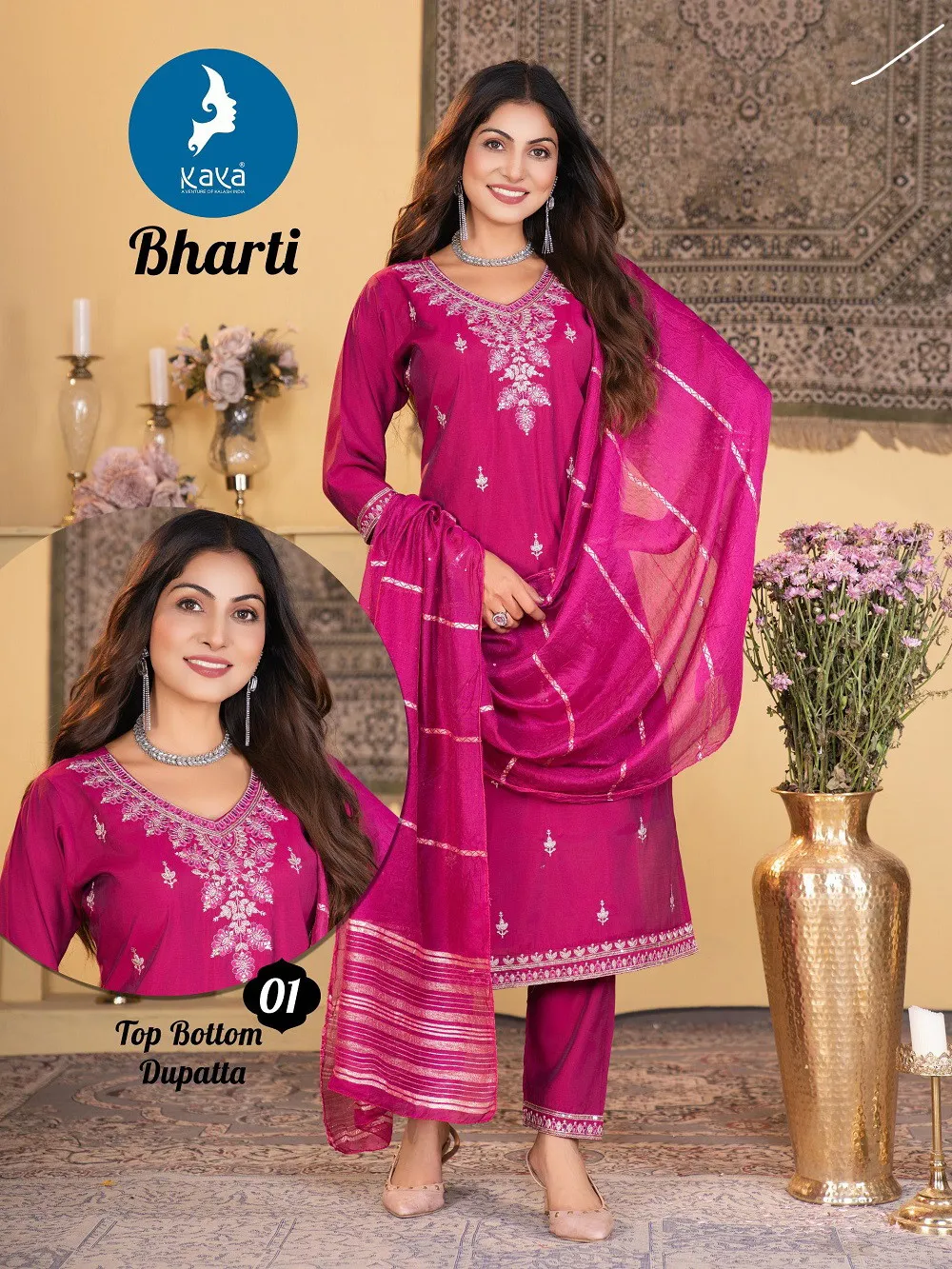 Kaya Bharti Roman Silk Embroidered Readymade Catalog