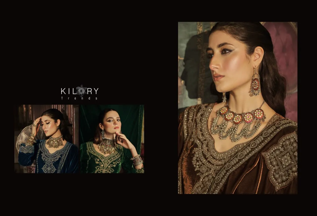Kilory Surmayi Velvet With Embroidery Work Salwar Suit Catalog - Image 12