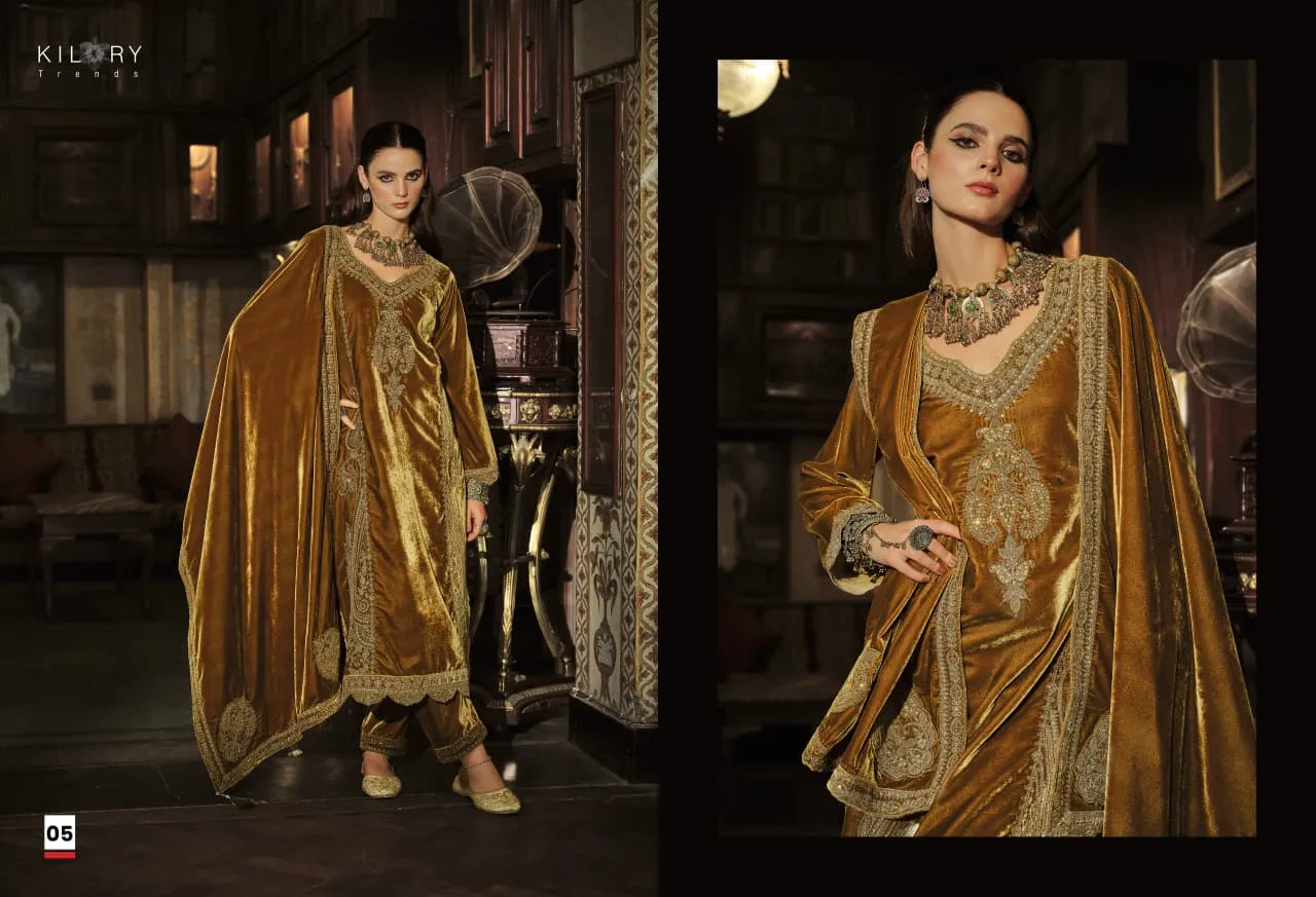Kilory Surmayi Velvet With Embroidery Work Salwar Suit Catalog - Image 15