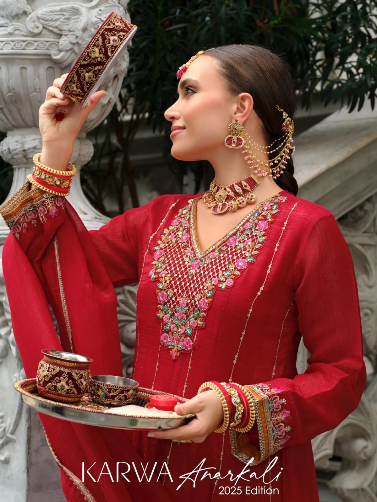 Lily And Lali Karwa Anarkali 2025 Silk Readymade Catalog - Image 10