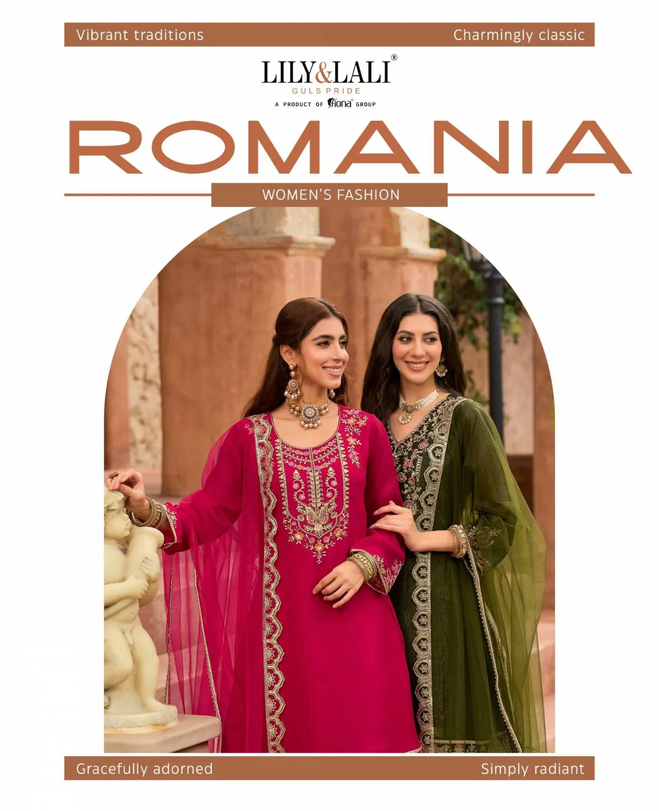 Lily And Lali Romania Silk Embroidery Handwork Salwar Suit