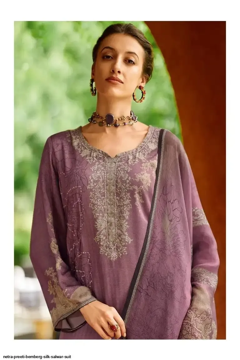 Netra Peeti Bemberg Silk Wholesale Salwar Suit - Image 9