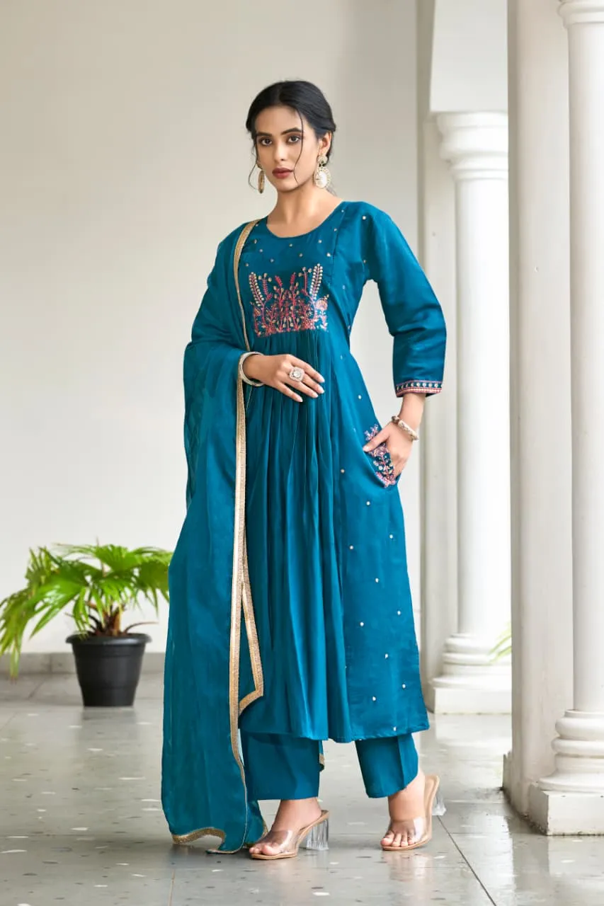 Ossm Gulzar Viscose Roman Silk Readymade Catalog