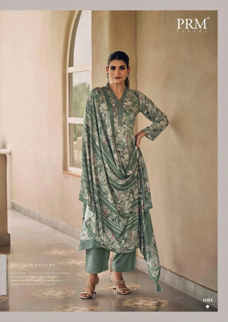 Prm Raagni Viscose Pashmina Digital Print Work Designer Suits