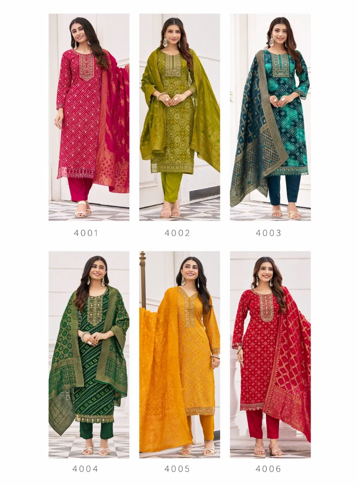 Radhika Sajni Vol 4 Rayon Print Embroidery Work Kurrti Pant Set - Image 7