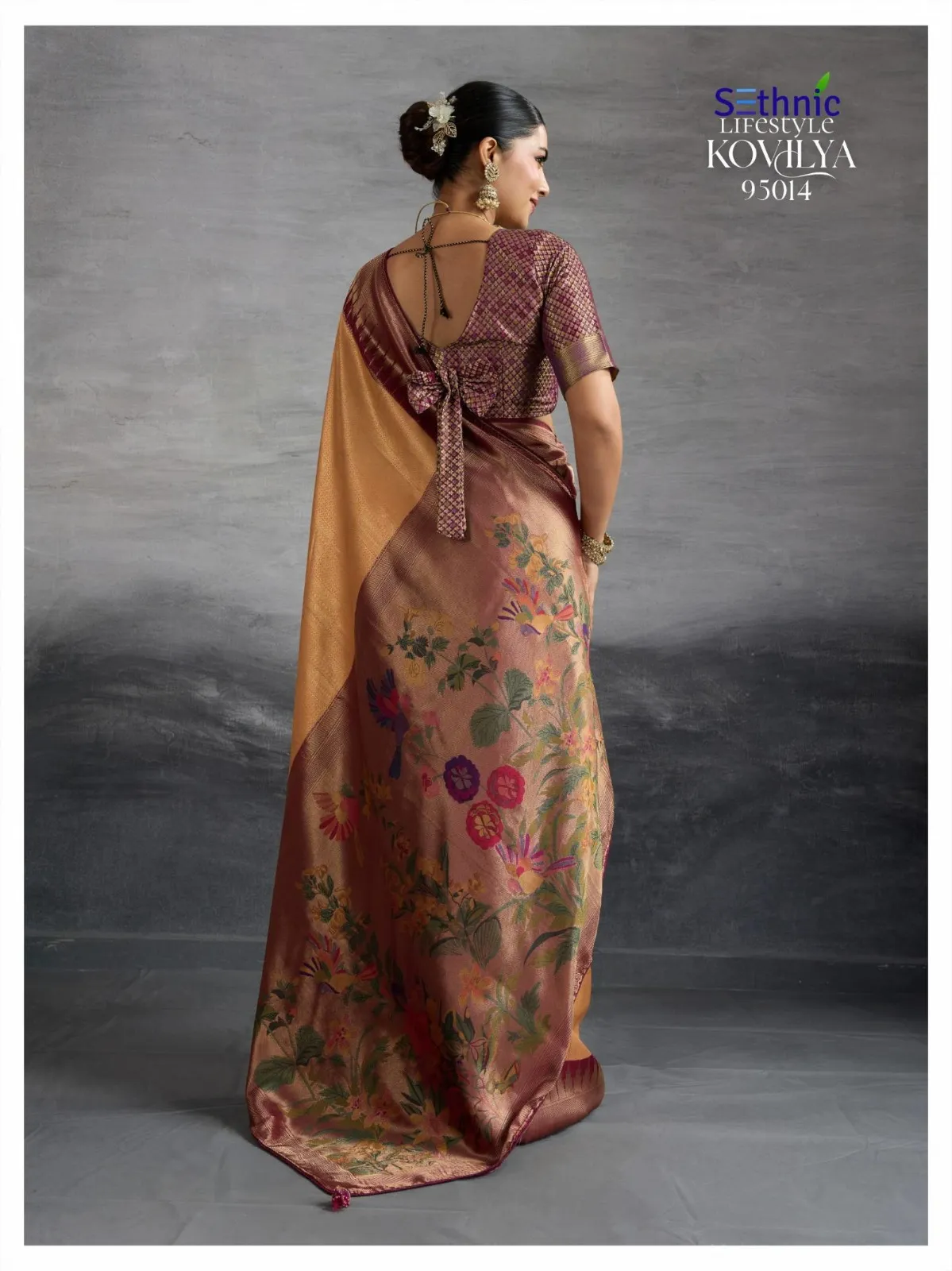 Sethnic Kovilya Vol 4 Kanjivaram Fancy Silk Saree - Image 2