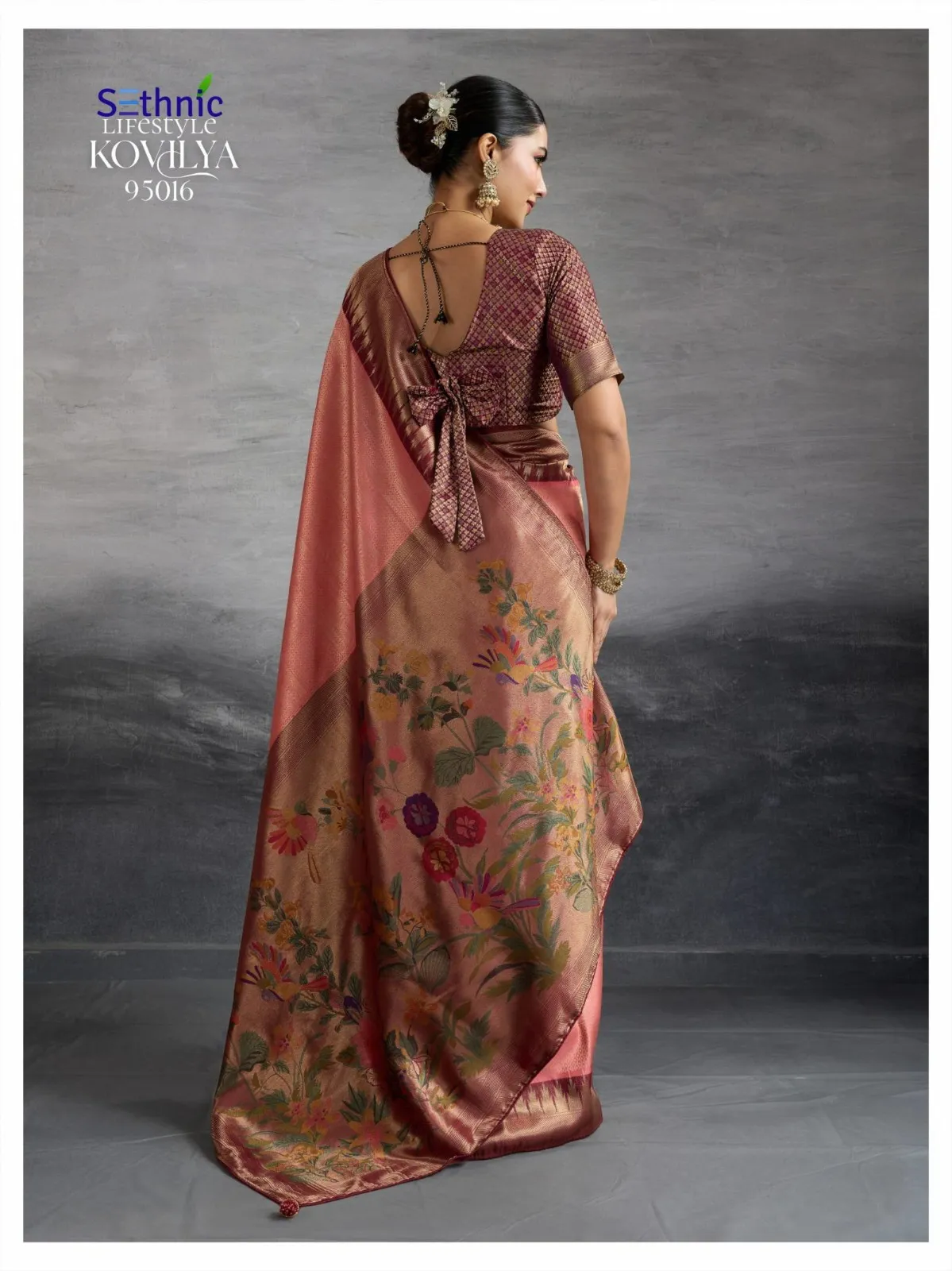 Sethnic Kovilya Vol 4 Kanjivaram Fancy Silk Saree - Image 5