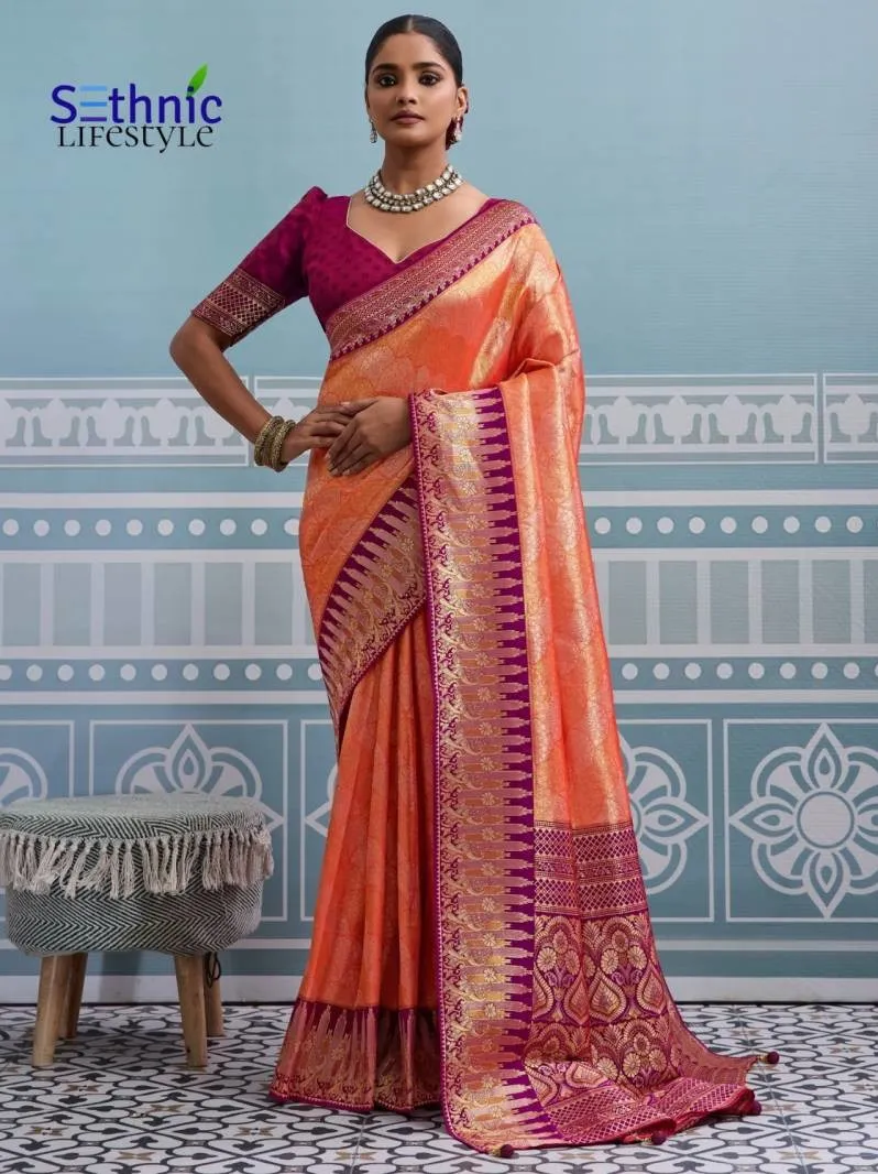 Sethnic Manoratha Kanjivaram Soft Silk Zari Thread Work Saree Collection