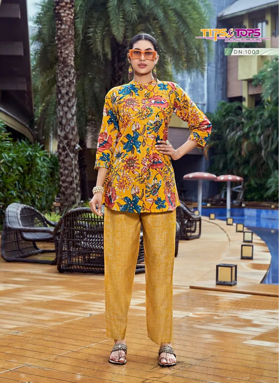 Tips And Tops Roohi Vetican Print Co Ord Set