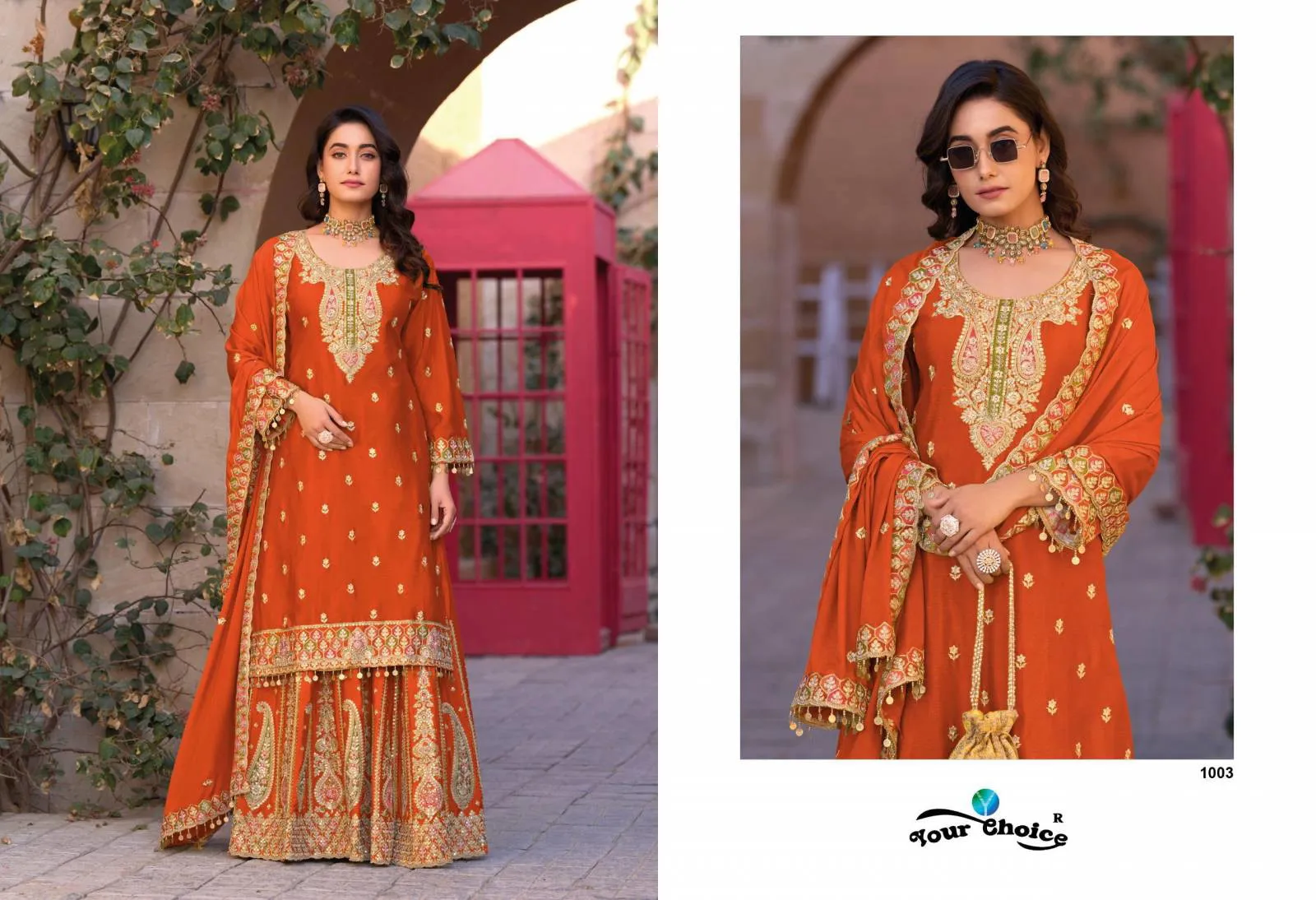 Your Choice Gold Vol 1 Chinon Salwar Kameez Suits - Image 3