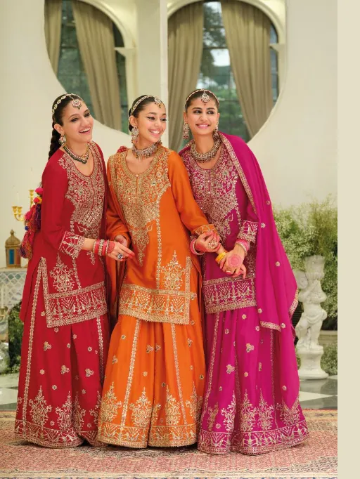 Eba Suhani Wholesale Chinon Embroidery Work Designer Salwar Kameez