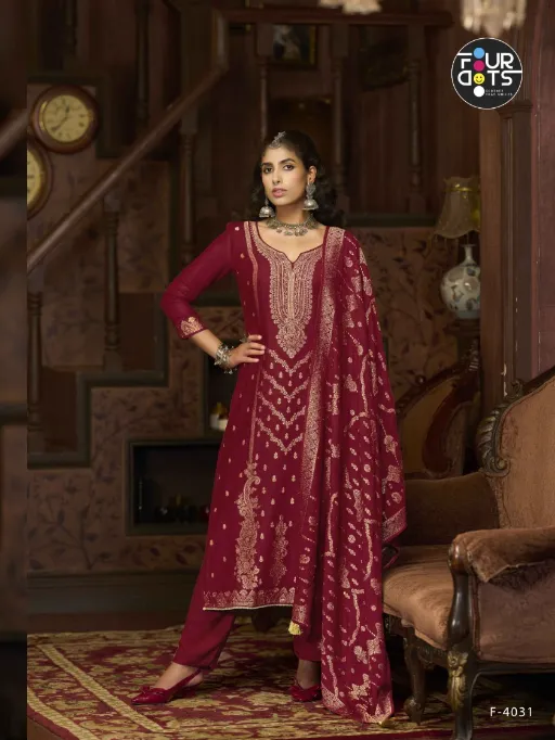 FOURDOTS EMMIE Wholesale Viscose Pashmina Salwar Suit Collection