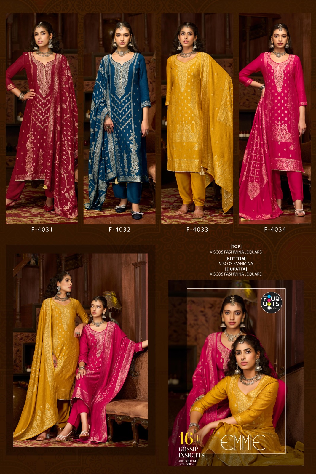 FOURDOTS EMMIE Wholesale Viscose Pashmina Salwar Suit Collection - Image 5