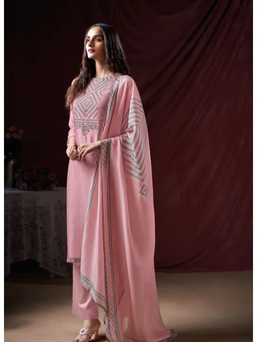 Ganga Lysia 3796 Wholesale Bemberg Silk Printed Salwar Kameez - Image 3