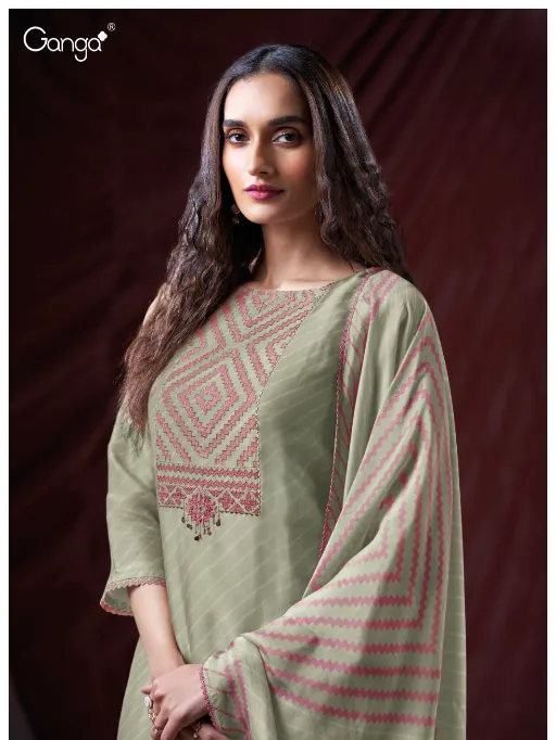 Ganga Lysia 3796 Wholesale Bemberg Silk Printed Salwar Kameez