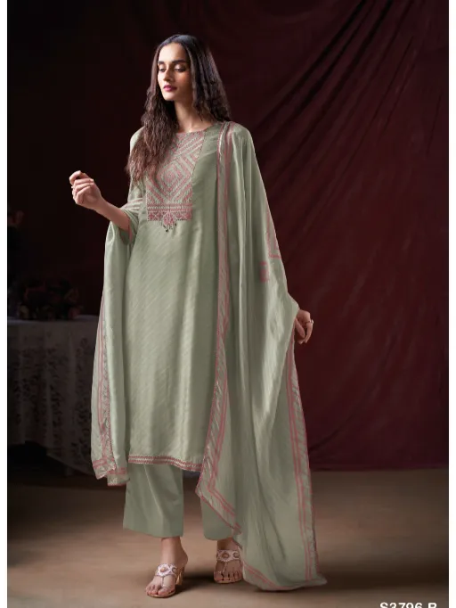 Ganga Lysia 3796 Wholesale Bemberg Silk Printed Salwar Kameez - Image 2