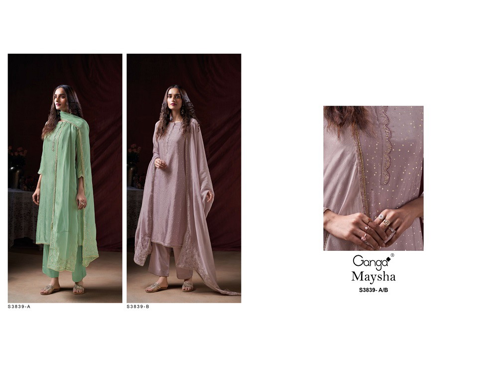 Ganga Maysha 3839 Wholesale Designer Silk Salwar Kameez Collection - Image 4