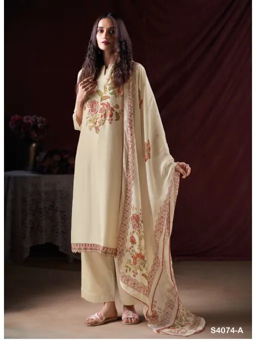 Ganga Vama 4074 Wholesale Premium Pure Pashmina Salwar Kameez Collection - Image 4