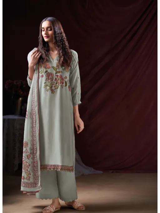 Ganga Vama 4074 Wholesale Premium Pure Pashmina Salwar Kameez Collection - Image 2