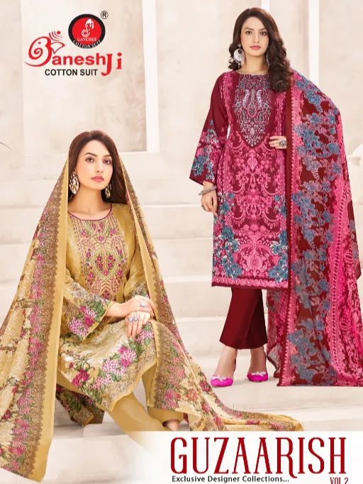 Guzaarish Vol-2 Wholesale Karachi Dress Material Soft Cotton Printed Suit c